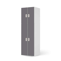 Selbstklebende Folie Grau Light - IKEA Stuva / Fritids kombiniert - 2 große Türen und 2 kleine Türen  - weiss
