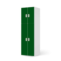 Selbstklebende Folie Grün Dark - IKEA Stuva / Fritids kombiniert - 2 große Türen und 2 kleine Türen  - weiss
