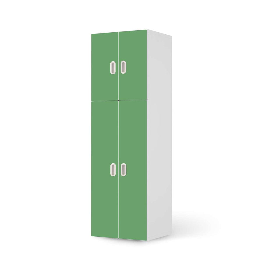 Selbstklebende Folie Grün Light - IKEA Stuva / Fritids kombiniert - 2 große Türen und 2 kleine Türen  - weiss