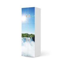 Selbstklebende Folie Niagara Falls - IKEA Stuva / Fritids kombiniert - 2 große Türen und 2 kleine Türen  - weiss