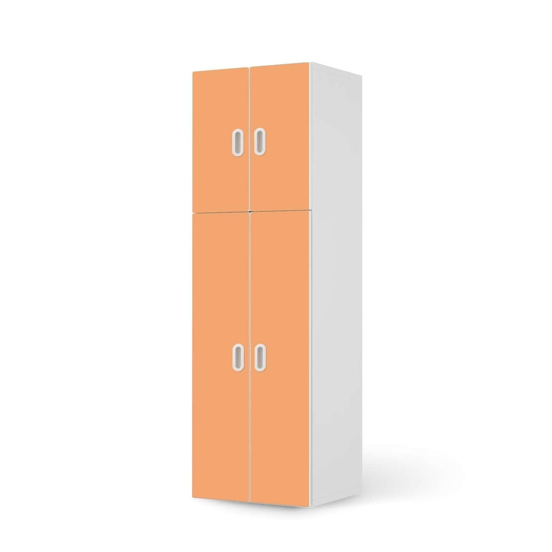 Selbstklebende Folie Orange Light - IKEA Stuva / Fritids kombiniert - 2 große Türen und 2 kleine Türen  - weiss