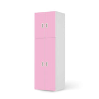 Selbstklebende Folie Pink Light - IKEA Stuva / Fritids kombiniert - 2 große Türen und 2 kleine Türen  - weiss