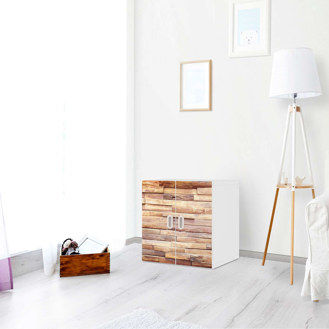 Selbstklebende Folie Artwood - IKEA Stuva / Fritids Schrank - 2 kleine Türen - Kinderzimmer