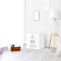 Selbstklebende Folie Baby Unicorn - IKEA Stuva / Fritids Schrank - 2 kleine Türen - Kinderzimmer