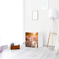 Selbstklebende Folie Easy Rider - IKEA Stuva / Fritids Schrank - 2 kleine Türen - Kinderzimmer