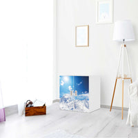 Selbstklebende Folie Everest - IKEA Stuva / Fritids Schrank - 2 kleine Türen - Kinderzimmer