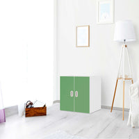Selbstklebende Folie Grün Light - IKEA Stuva / Fritids Schrank - 2 kleine Türen - Kinderzimmer