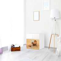 Selbstklebende Folie Lion King - IKEA Stuva / Fritids Schrank - 2 kleine Türen - Kinderzimmer