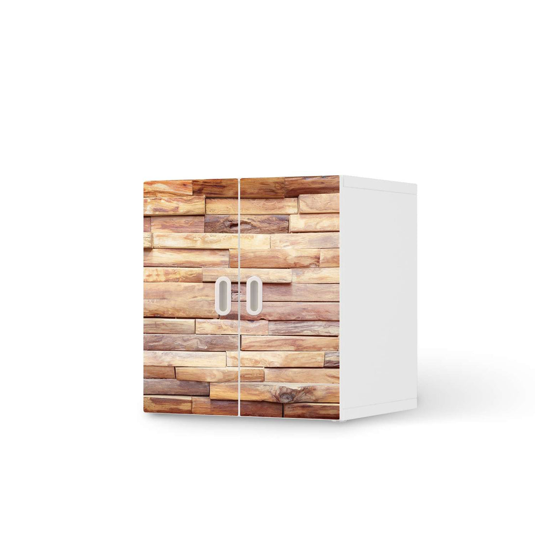 Selbstklebende Folie Artwood - IKEA Stuva / Fritids Schrank - 2 kleine Türen  - weiss