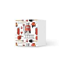Selbstklebende Folie Firefighter - IKEA Stuva / Fritids Schrank - 2 kleine Türen  - weiss