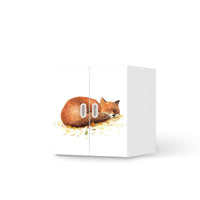 Selbstklebende Folie Fuchs - IKEA Stuva / Fritids Schrank - 2 kleine Türen  - weiss