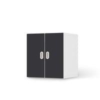 Selbstklebende Folie Grau Dark - IKEA Stuva / Fritids Schrank - 2 kleine Türen  - weiss