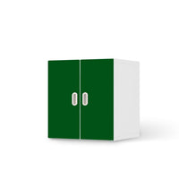 Selbstklebende Folie Grün Dark - IKEA Stuva / Fritids Schrank - 2 kleine Türen  - weiss