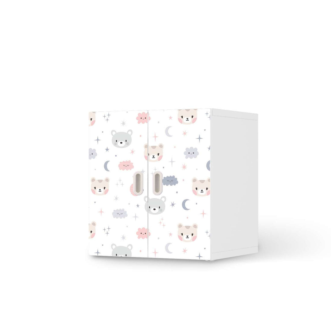 Selbstklebende Folie Sweet Dreams - IKEA Stuva / Fritids Schrank - 2 kleine Türen  - weiss