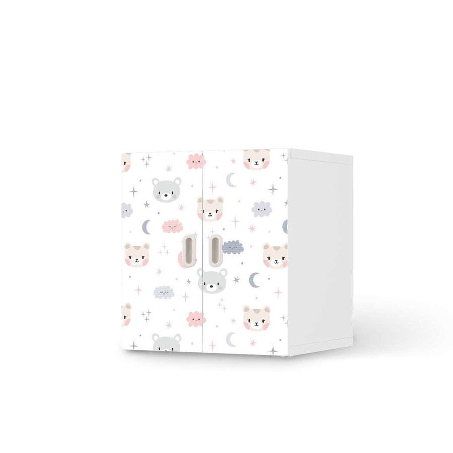 Selbstklebende Folie Sweet Dreams - IKEA Stuva / Fritids Schrank - 2 kleine Türen  - weiss