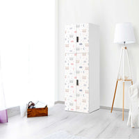 Selbstklebende Folie Sweet Dreams - IKEA Stuva kombiniert - 2 große Türen und 2 kleine Türen (Kombination 2) - Kinderzimmer