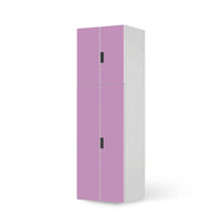 Selbstklebende Folie Flieder Light - IKEA Stuva kombiniert - 2 große Türen und 2 kleine Türen (Kombination 2)  - weiss