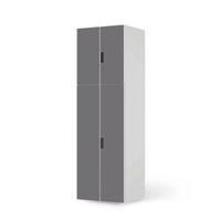 Selbstklebende Folie Grau Light - IKEA Stuva kombiniert - 2 große Türen und 2 kleine Türen (Kombination 2)  - weiss