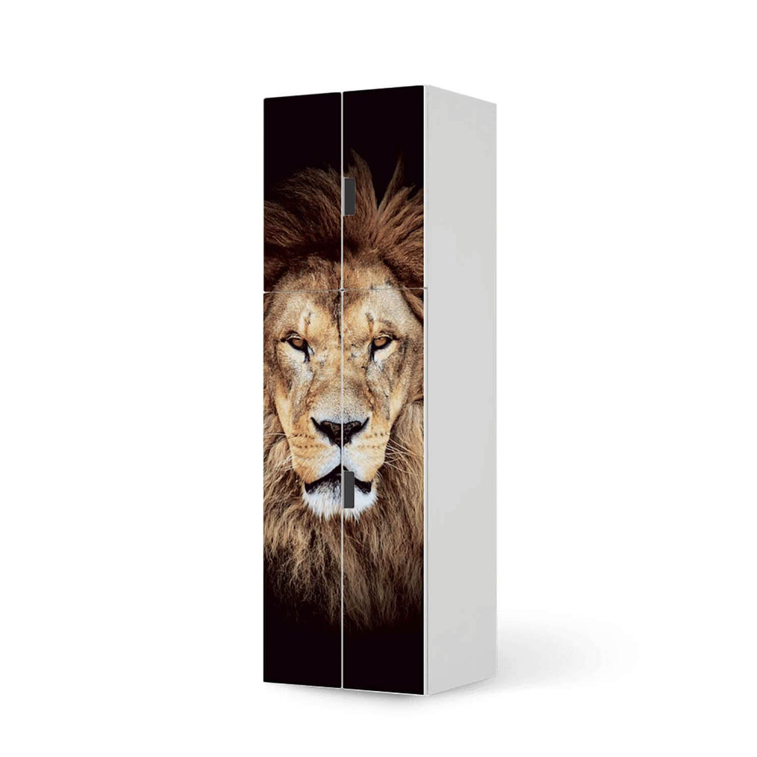 Selbstklebende Folie Wild Eyes - IKEA Stuva kombiniert - 2 große Türen und 2 kleine Türen (Kombination 2)  - weiss