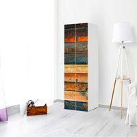 Selbstklebende Folie Wooden - IKEA Stuva kombiniert - 2 große Türen und 2 kleine Türen (Kombination 2) - Wohnzimmer
