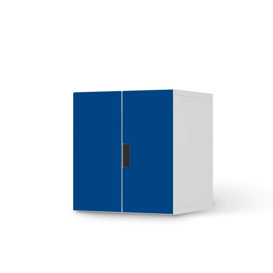 Selbstklebende Folie Blau Dark - IKEA Stuva Schrank - 2 kleine Türen  - weiss