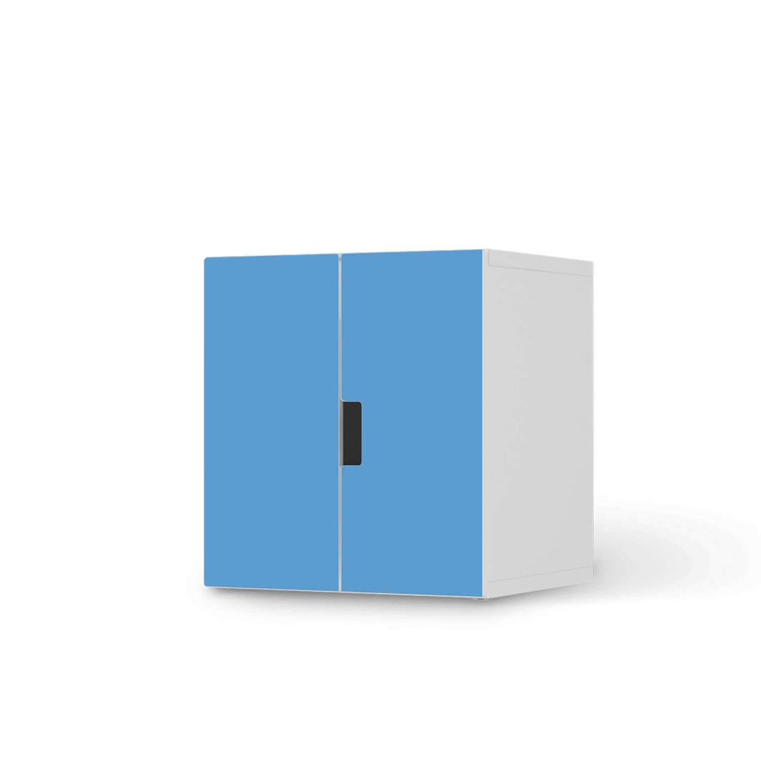 Selbstklebende Folie Blau Light - IKEA Stuva Schrank - 2 kleine Türen  - weiss