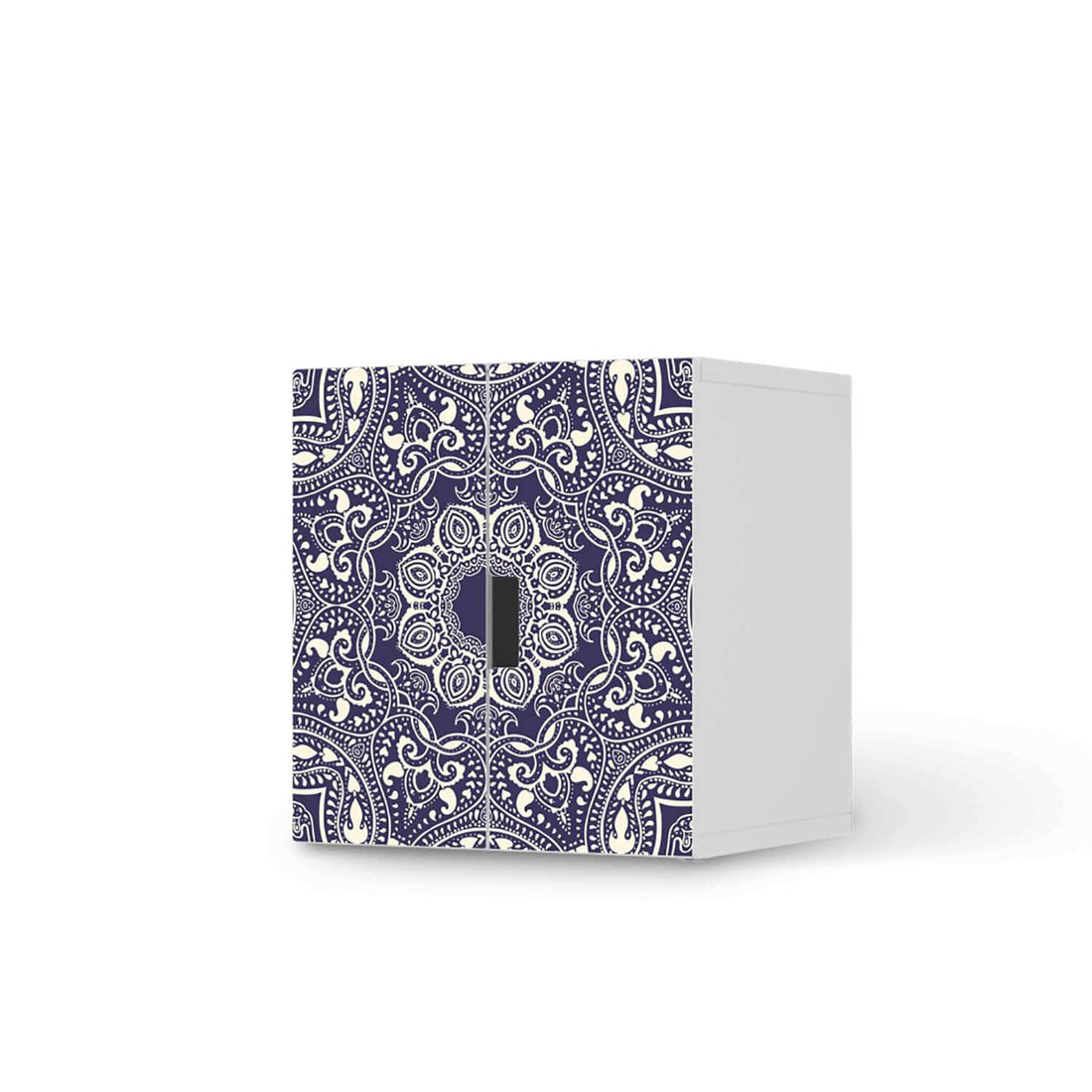 Selbstklebende Folie Blue Mandala - IKEA Stuva Schrank - 2 kleine Türen  - weiss
