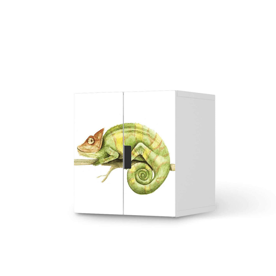 Selbstklebende Folie Chameleon - IKEA Stuva Schrank - 2 kleine Türen  - weiss