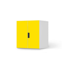 Selbstklebende Folie Gelb Dark - IKEA Stuva Schrank - 2 kleine Türen  - weiss