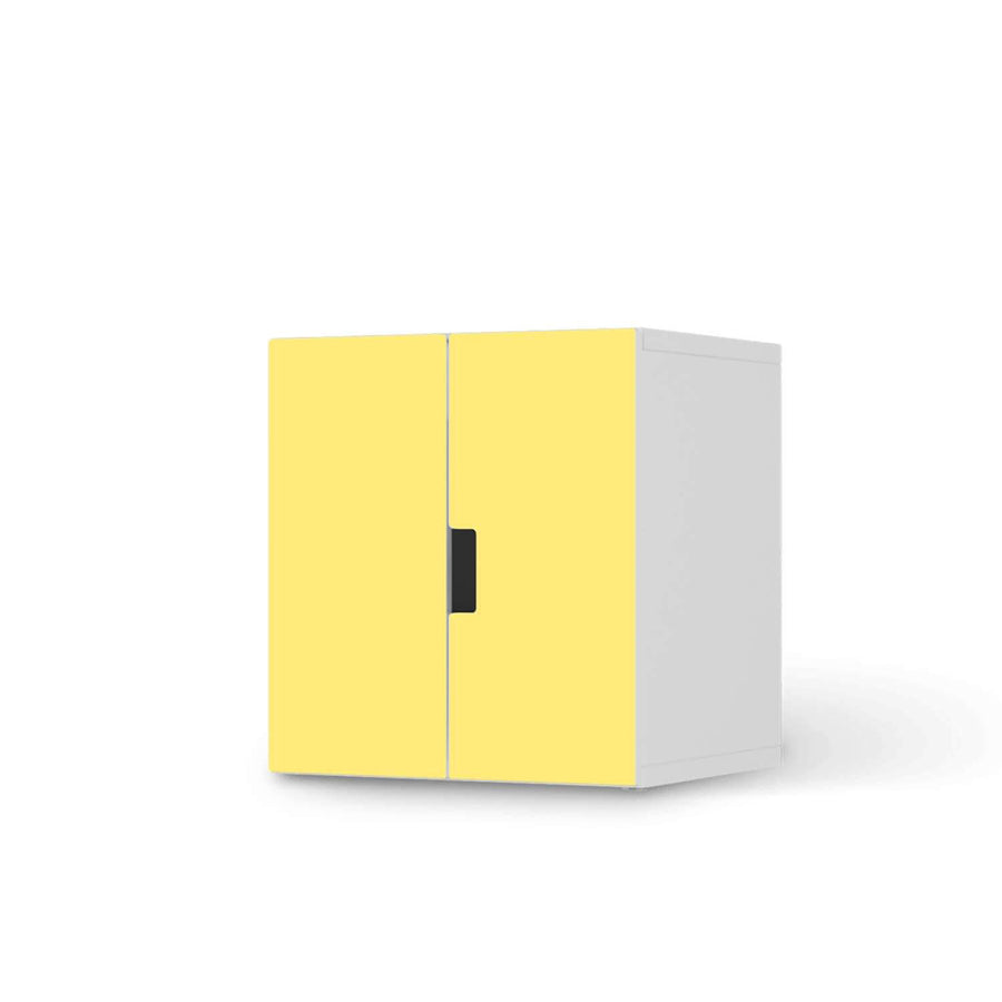 Selbstklebende Folie Gelb Light - IKEA Stuva Schrank - 2 kleine Türen  - weiss