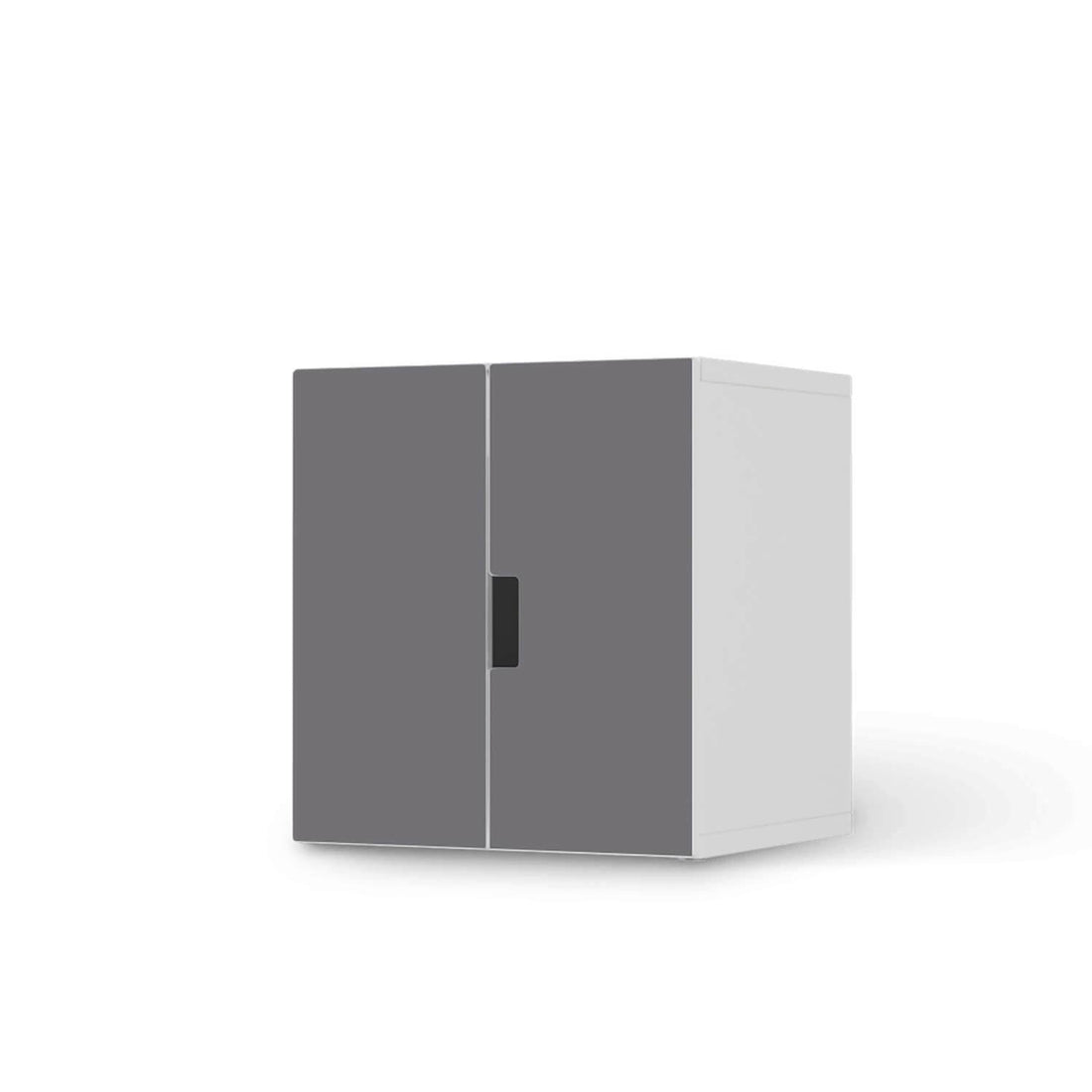 Selbstklebende Folie Grau Light - IKEA Stuva Schrank - 2 kleine Türen  - weiss