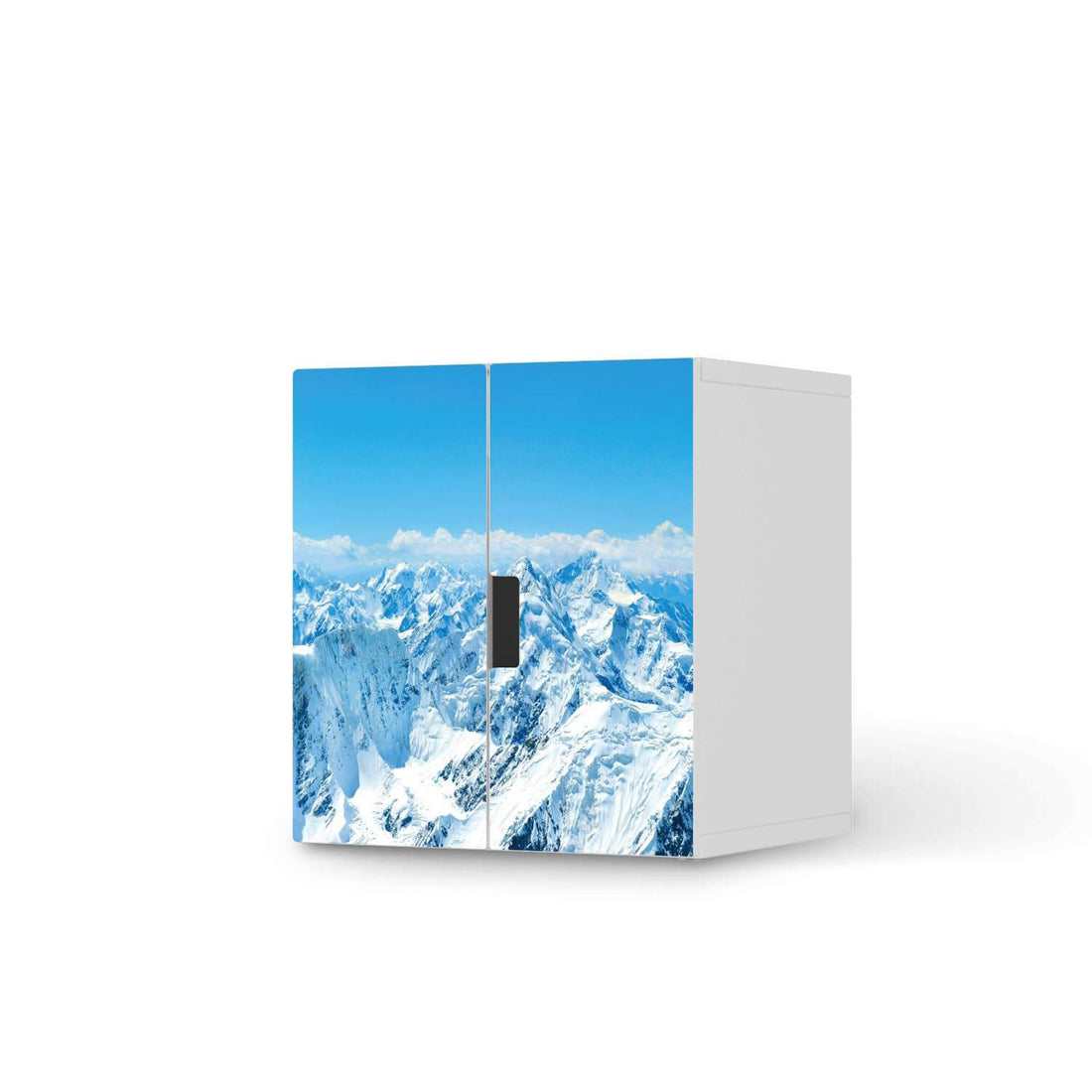 Selbstklebende Folie Himalaya - IKEA Stuva Schrank - 2 kleine Türen  - weiss