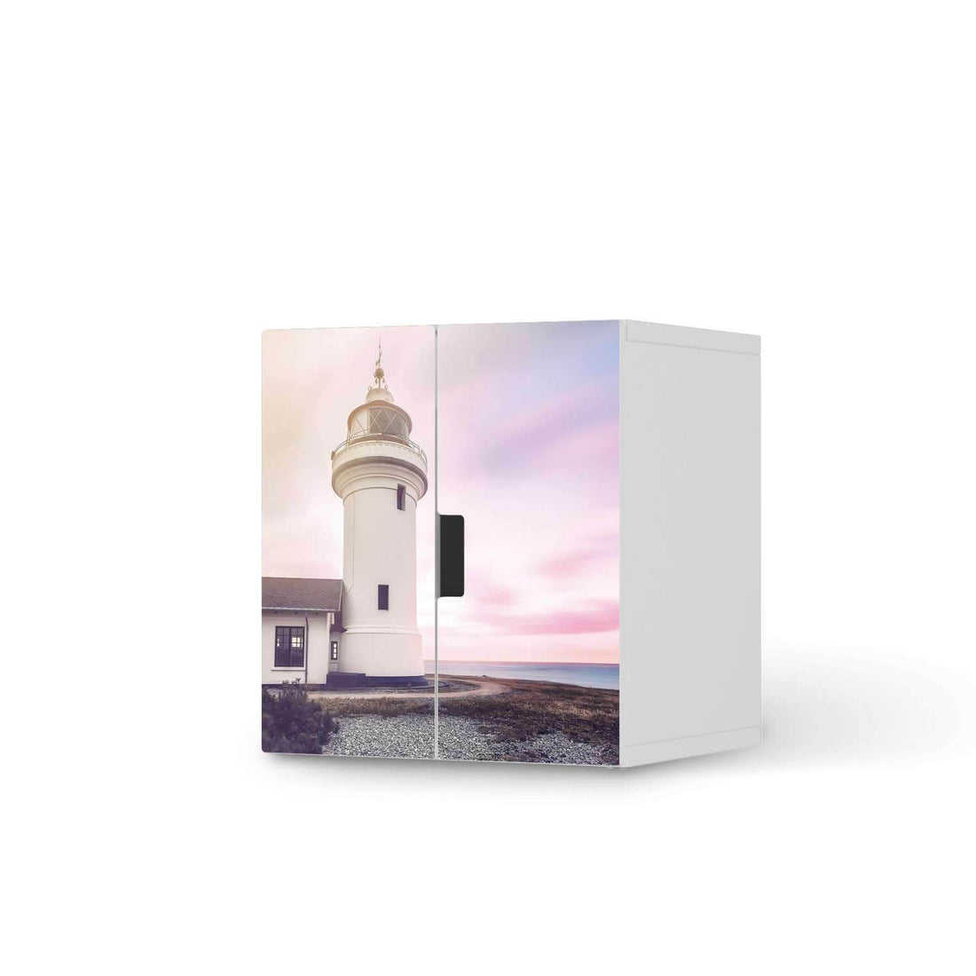 Selbstklebende Folie Lighthouse - IKEA Stuva Schrank - 2 kleine Türen  - weiss