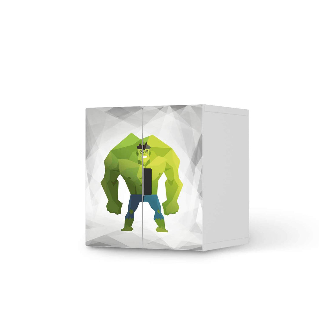 Selbstklebende Folie Mr. Green - IKEA Stuva Schrank - 2 kleine Türen  - weiss