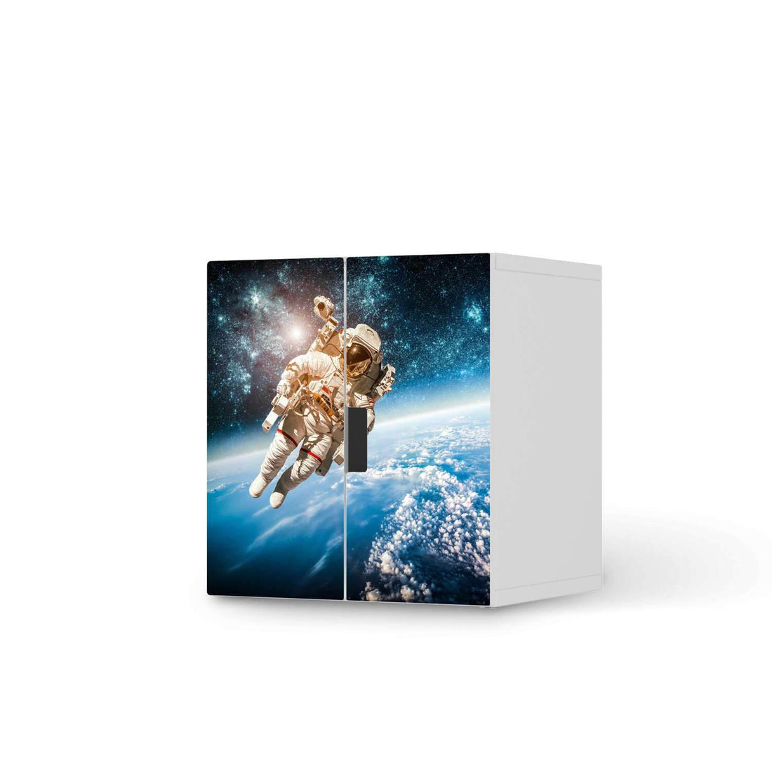 Selbstklebende Folie Outer Space - IKEA Stuva Schrank - 2 kleine Türen  - weiss