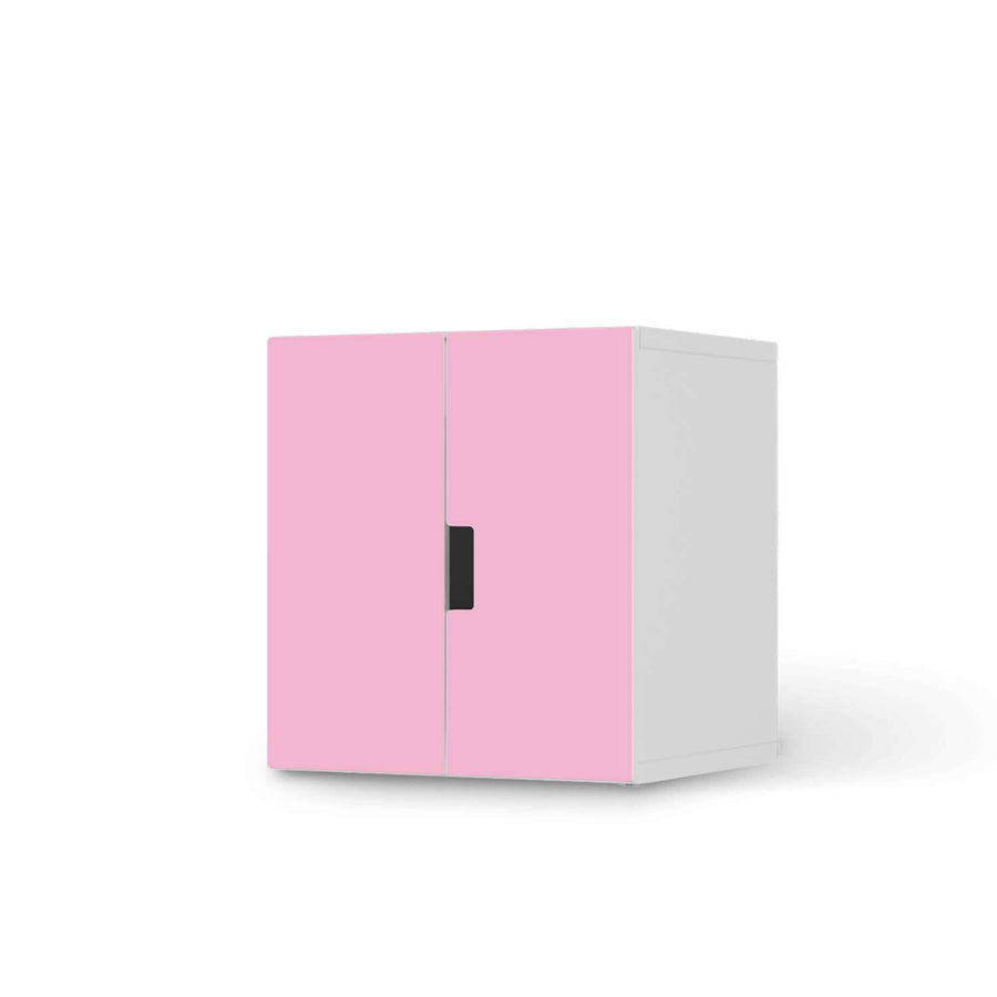 Selbstklebende Folie Pink Light - IKEA Stuva Schrank - 2 kleine Türen  - weiss
