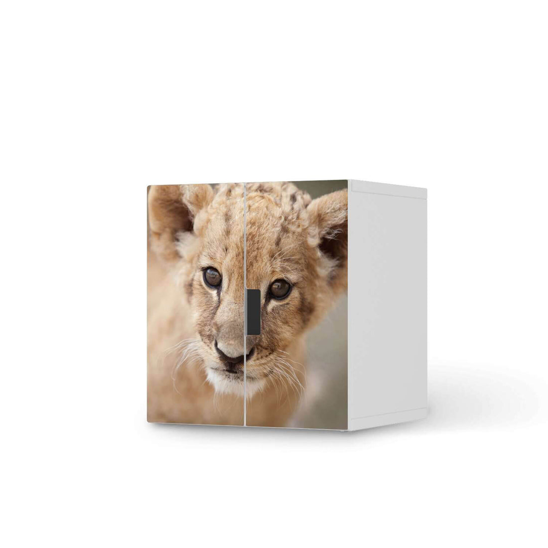 Selbstklebende Folie Simba - IKEA Stuva Schrank - 2 kleine Türen  - weiss