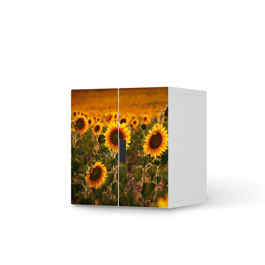 Selbstklebende Folie Sunflowers - IKEA Stuva Schrank - 2 kleine Türen  - weiss