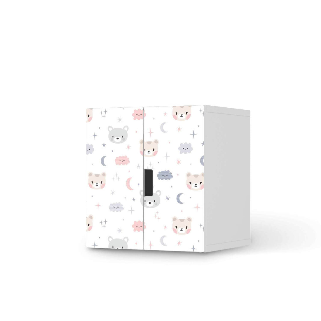 Selbstklebende Folie Sweet Dreams - IKEA Stuva Schrank - 2 kleine Türen  - weiss