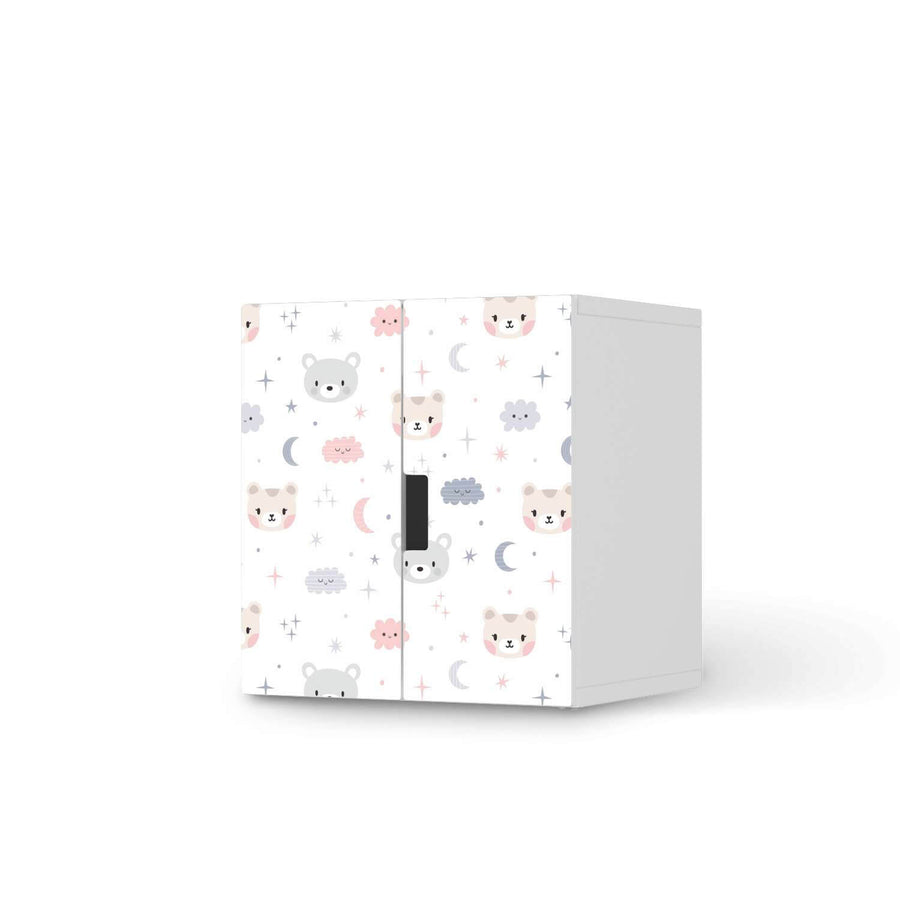 Selbstklebende Folie Sweet Dreams - IKEA Stuva Schrank - 2 kleine Türen  - weiss