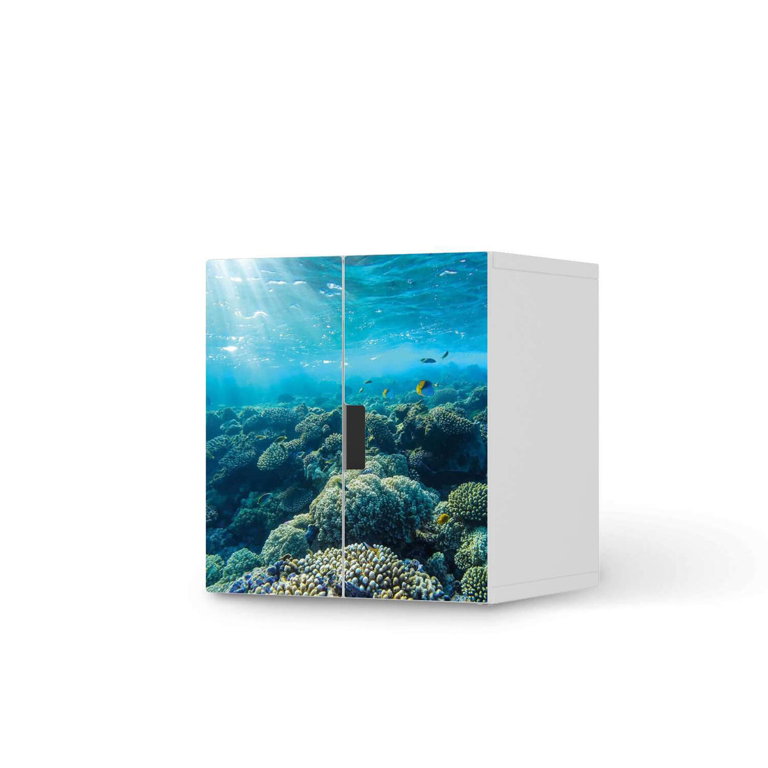 Selbstklebende Folie Underwater World - IKEA Stuva Schrank - 2 kleine Türen  - weiss
