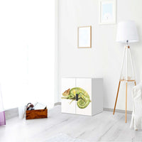 Selbstklebende Folie Chameleon - IKEA Stuva Schrank - 2 kleine Türen - Wohnzimmer