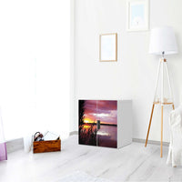 Selbstklebende Folie Dream away - IKEA Stuva Schrank - 2 kleine Türen - Wohnzimmer