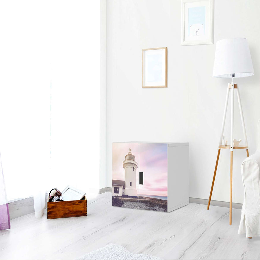 Selbstklebende Folie Lighthouse - IKEA Stuva Schrank - 2 kleine Türen - Wohnzimmer