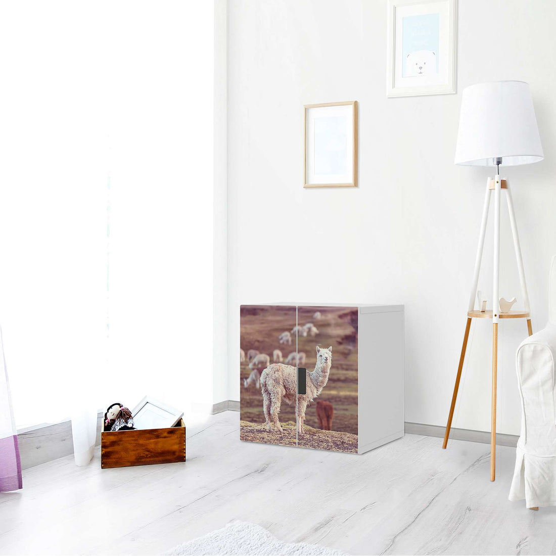 Selbstklebende Folie Pako - IKEA Stuva Schrank - 2 kleine Türen - Wohnzimmer