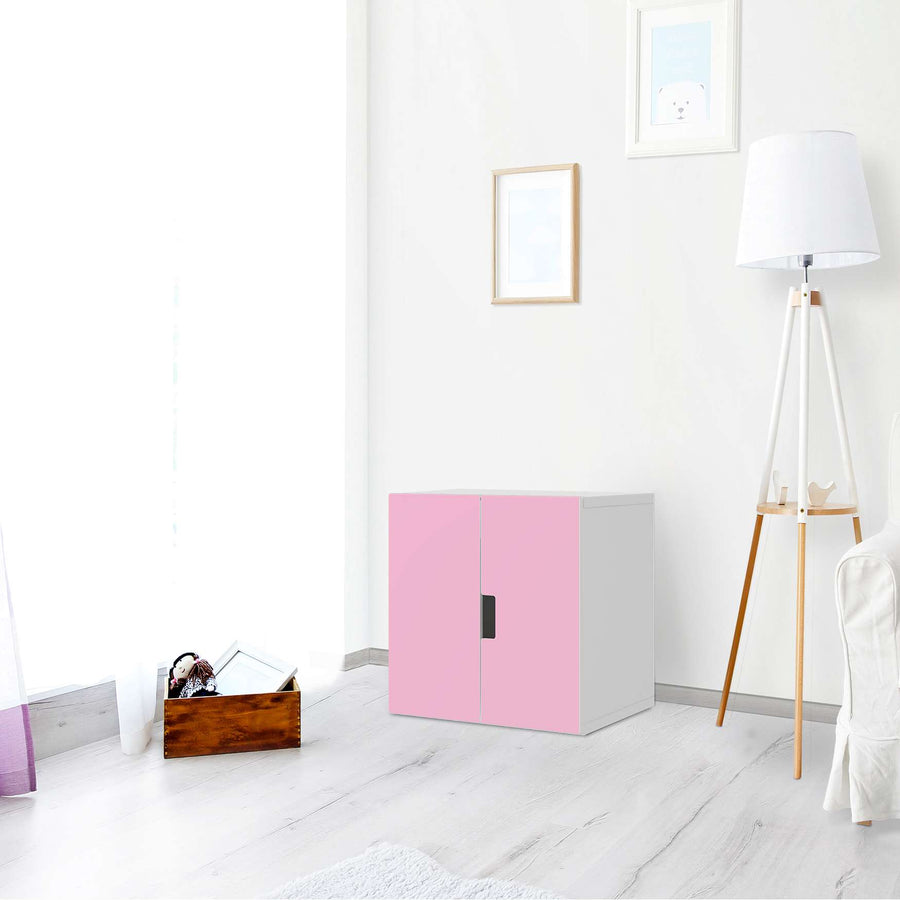 Selbstklebende Folie Pink Light - IKEA Stuva Schrank - 2 kleine Türen - Wohnzimmer