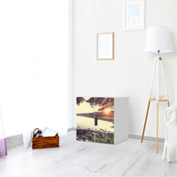 Selbstklebende Folie Seaside Dreams - IKEA Stuva Schrank - 2 kleine Türen - Wohnzimmer
