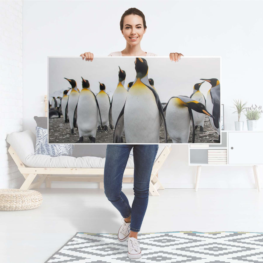 Tischfolie Penguin Family - Tisch 120x60 cm - Folie