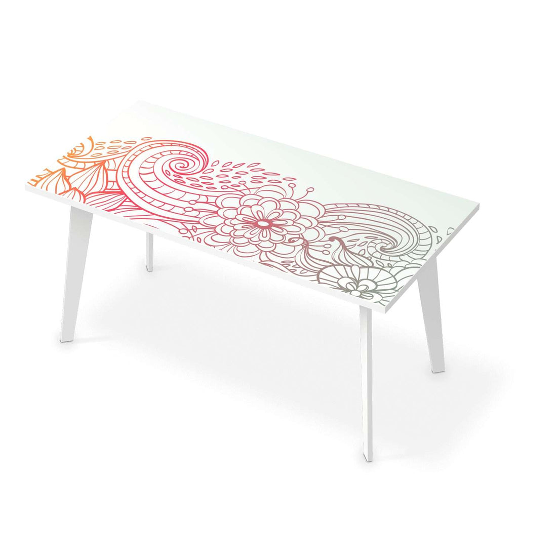 Tischfolie Floral Doodle - Esszimmer Tisch 160x80 cm