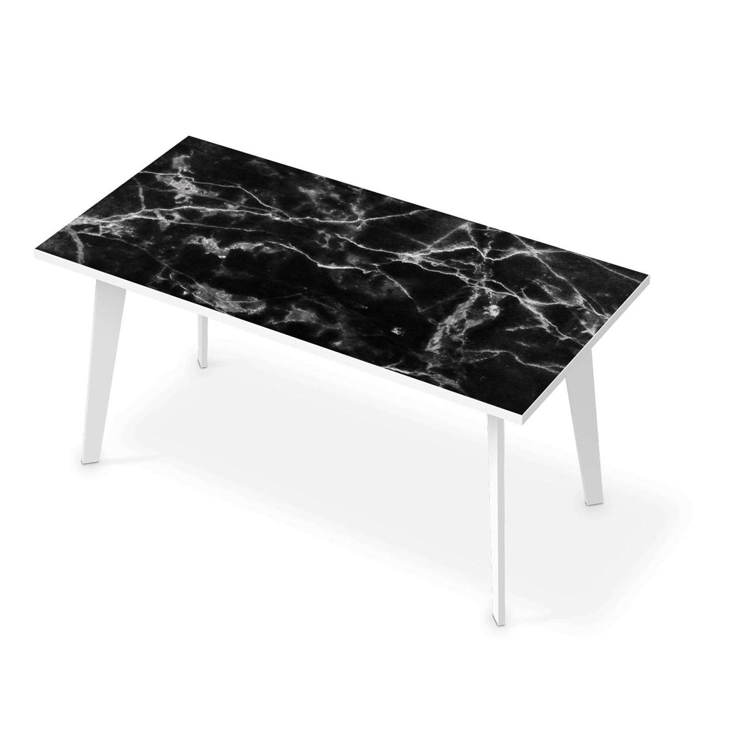 Tischfolie Marmor schwarz - Esszimmer Tisch 160x80 cm